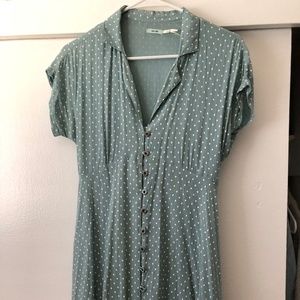 Light Blue Poka Dot Dress - Kimichi Blue